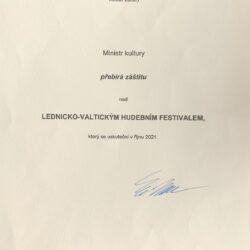 Lubomír Zaorálek záštita LVHF2021