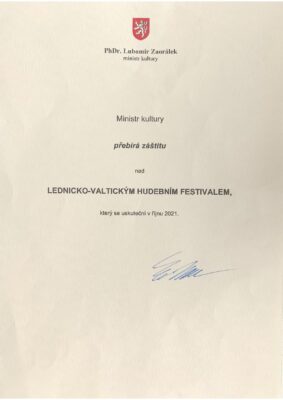 Lubomír Zaorálek záštita LVHF2021