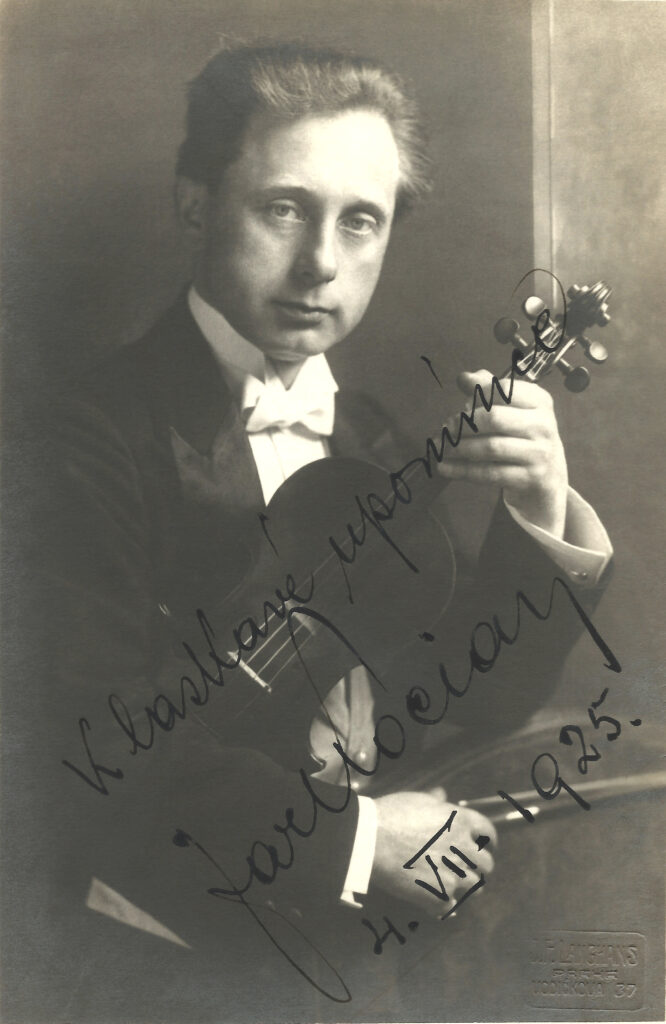 Tschechischer Violinvirtuosen Jaroslav Kocián, 1925